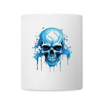 Blue Skull Ink Flow - Mug - white - Front