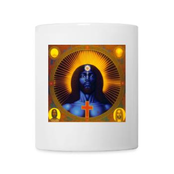 Jésus noir 02 - Mug blanc - blanc - Devant