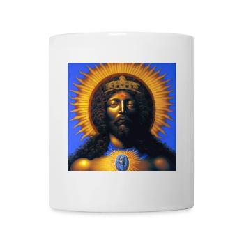 Jésus noir 03 - Mug blanc - blanc - Devant
