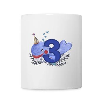Third Birthday Happy Birthday Little Whale - Mug - white - Front