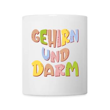 GEHIRN UND DARM - MENTALE GESUNDHEIT ACHTSAMKEIT - Tasse - Weiß - Vorne