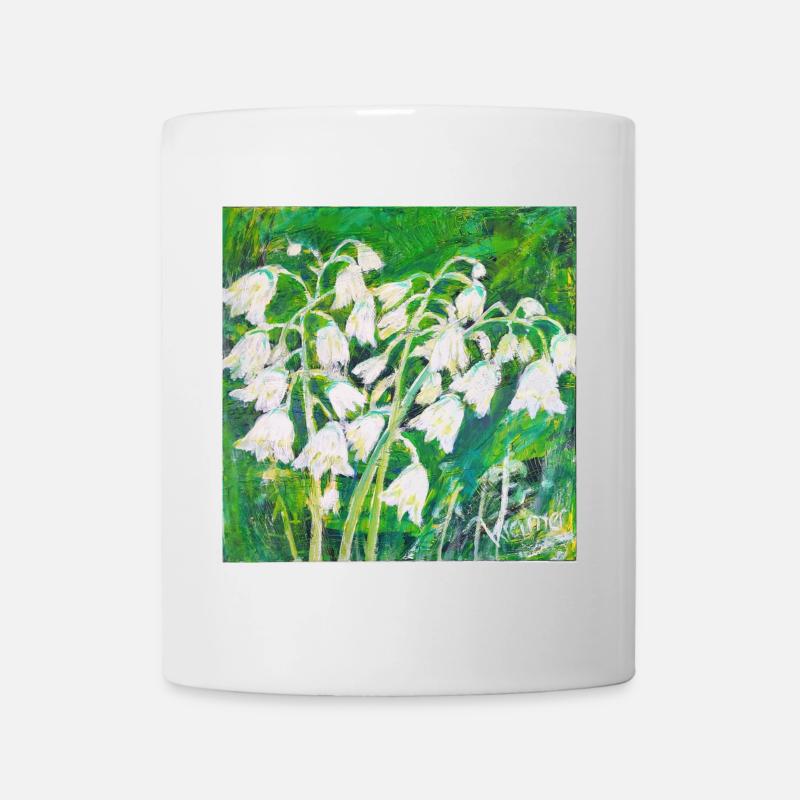 Lily of the valley in impressionist style - Mug - white