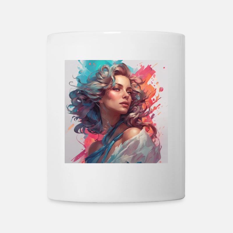 Retro Portrait - Tasse - Weiß