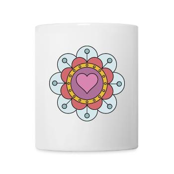 Cute Funky Hippie Boho Flower - Mug - white - Front