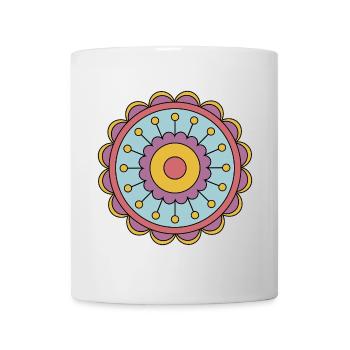 Cute Funky Hippie Boho Flower - Mug - white - Front