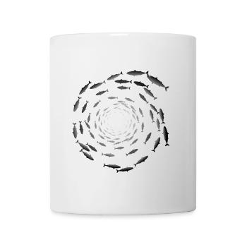Banc de poisson - Mug blanc - blanc - Devant