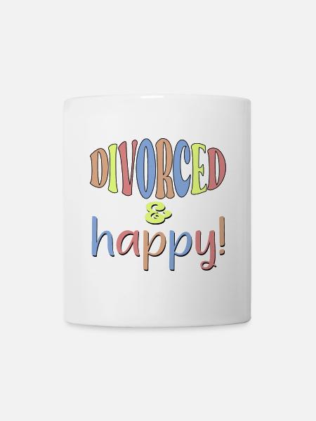 DIVORCE - DIVORCÉ ET HEUREUX - Mug blanc - blanc
