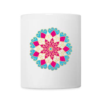 Yoga Mandala Gold Meditation India Ornament Om - Mug - white - Front