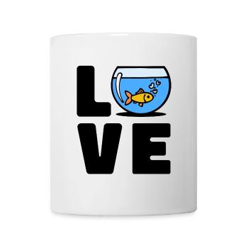 Animaux de compagnie poissons rouges d’aquarium disant animal préféré - Mug blanc - blanc - Devant