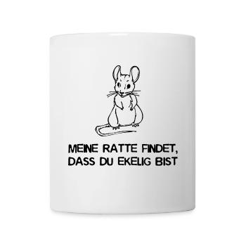 Ratte Statement Haustiere Heimtier Tiere - Tasse - Weiß - Vorne