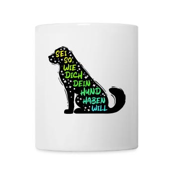 Lieblingstier Hunad Statement Haustiere Tiere - Tasse - Weiß - Vorne