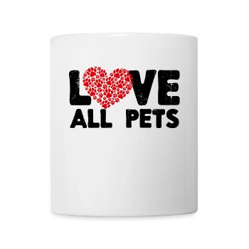 Pets Heart Statement I Love Animals Pet - Mug - white - Front
