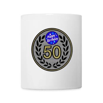 50.Birthday , 50 Years , Happy Birthday 50 (25) - Mug - white - Front