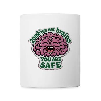 Zombies eat brains - Tasse - Weiß - Vorne