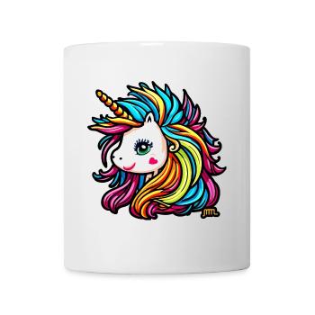 Rainbow Mane Unicorn - 5000 - DIGITAL - Mug - white - Front