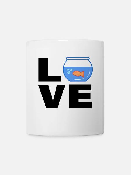 Haustiere Goldfisch Aquarium Statement Heimtier - Tasse - Weiß