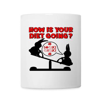 HOW IS THE DIET GOING - RABBITS FUNNY - Mug - white - Front