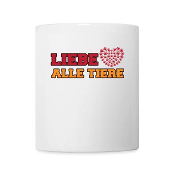 Déclaration de cœur J’aime les animaux de compagnie Animal préféré - Mug blanc - blanc - Devant