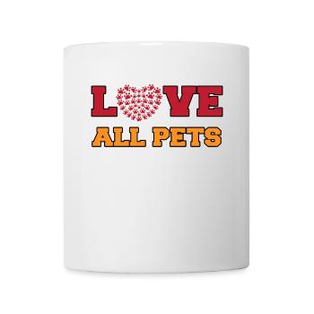 I Love Pets Heart Statement Pet Animals - Mug - white - Front