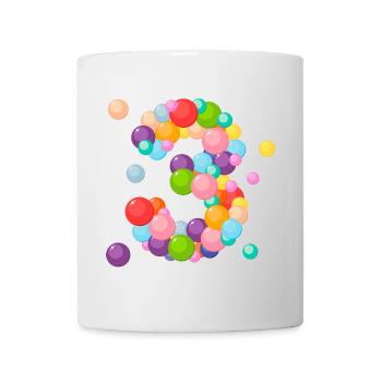 drei Jahre, ich bin 3 Jahre alt, Geburtstag 3 Jahre, 3 Jahre alt - Tasse - Weiß - Vorne