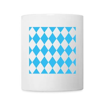 Hintergrund Blau-Weiß Bayern Deutschland - Tasse - Weiß - Vorne