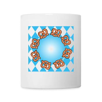 VOLKSFEST DEUTSCHLAND BAYERN BRETZEL BREZEL - Tasse - Weiß - Vorne