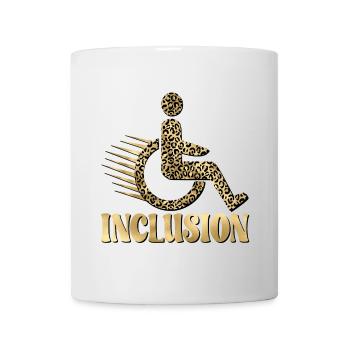 INKLUSION ROLLSTUHL LEOPARDENMUSTER - Tasse - Weiß - Vorne