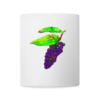 Beeren, Blätter, küchenmotive - Tasse - Weiß - Vorne