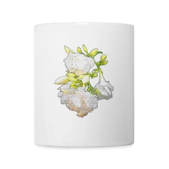 olianderblüten Zweig seitlich, blühen - Tasse - Weiß - Vorne