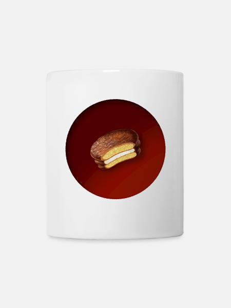 a delicious biscuit with chocolate - Mug - white