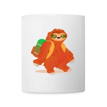 Faultier Wandern Rucksack - Tasse - Weiß - Vorne
