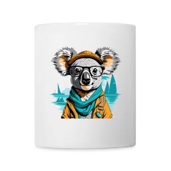 Expédition koala en bord de mer - illustration - Mug blanc - blanc - Devant