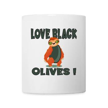 AMOUR OLIVE NOIRE COSTUME PARESSEUX - Mug blanc - blanc - Devant
