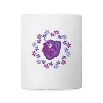 Fantasie-Tänzerin mit Lavendelblüte - Tasse - Weiß - Vorne