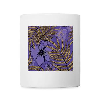 Tropical Flowers and Leaves - Mug - white - Front