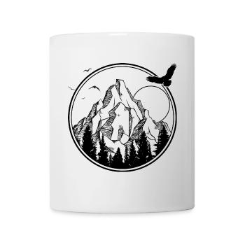 Mitternachtsvogel-Silhouette - Tasse - Weiß - Vorne