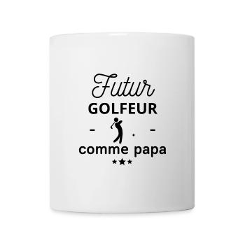 Futur golfeur comme papa, cadeau de naissance - Mug blanc - blanc - Devant
