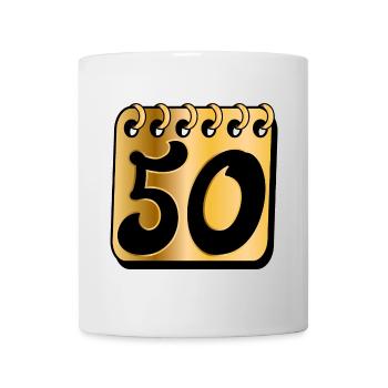 50 Jahre alt - FÜNFZIGSTER - 50. GEBURTSTAG - Tasse - Weiß - Vorne