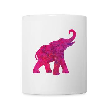 Yoga Pink Elephant Structure Meditation India Yogi - Mug - white - Front