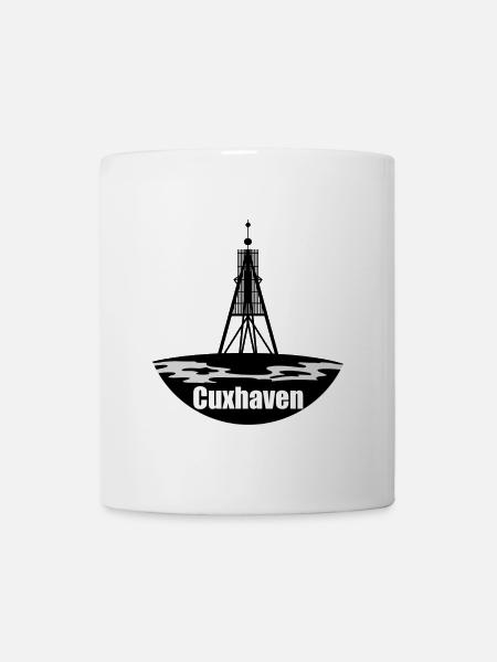 Cuxhaven Transparenz Skyline - Tasse - Weiß