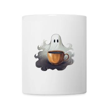 Giant Coffee With Ghost Halloween Shirt - Mug - white - Front