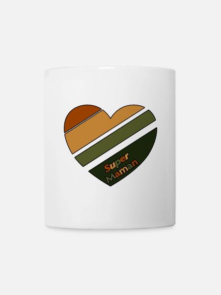 Cœur Créatif Super Maman - Mug blanc - blanc