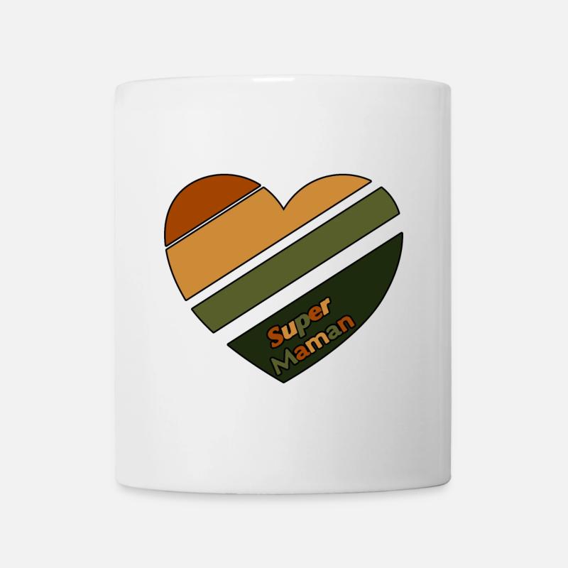 Cœur Créatif Super Maman - Mug blanc - blanc