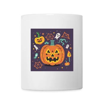 Kürbis Halloween Monster - Tasse - Weiß - Vorne