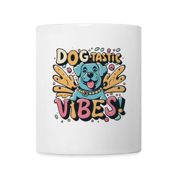 Dog-Tastic Vibes-Bonnes vibrations avec les chiens - Mug blanc - blanc - Devant