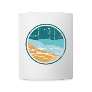 Coastal Waves Circle - Mug - white - Front