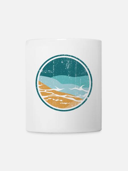 Coastal Waves Circle - Tasse - Weiß
