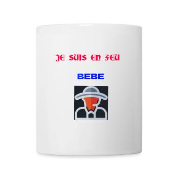Pompier en feu - Mug blanc - blanc - Devant