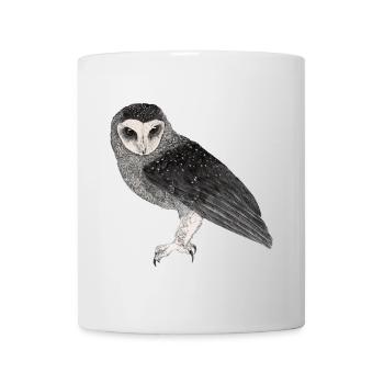 Illustration: Fleckenrußeule - Tasse - Weiß - Vorne