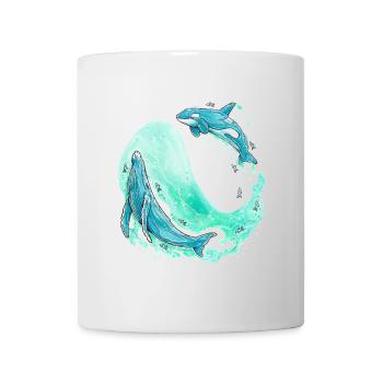Wal Welle - Tasse - Weiß - Vorne